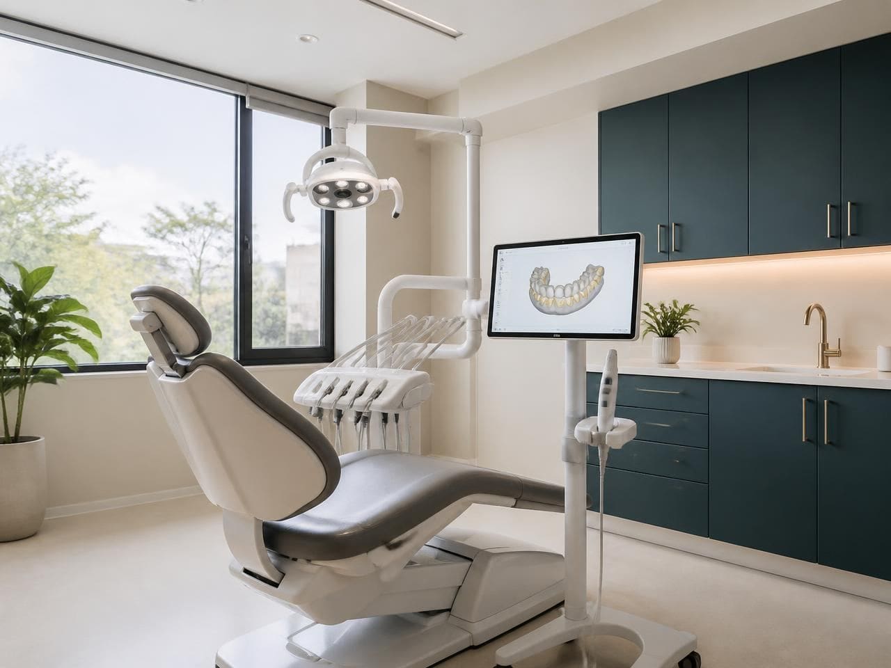 Inside Dr. Neeraj's dental clinic in Ulwe — modern, fully equipped operatory
